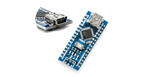 Improved Version Nano V3 Board compatible with Arduino | Nano V3 Board with Soldered Pins and USB Cable for Beginners or Robotics Starter Kits Compatible Arduino Nano V3