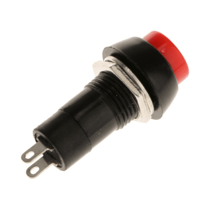 Red PBS-11B 2PIN 12mm No Lock Push Button Momentary Switch 3A 250V