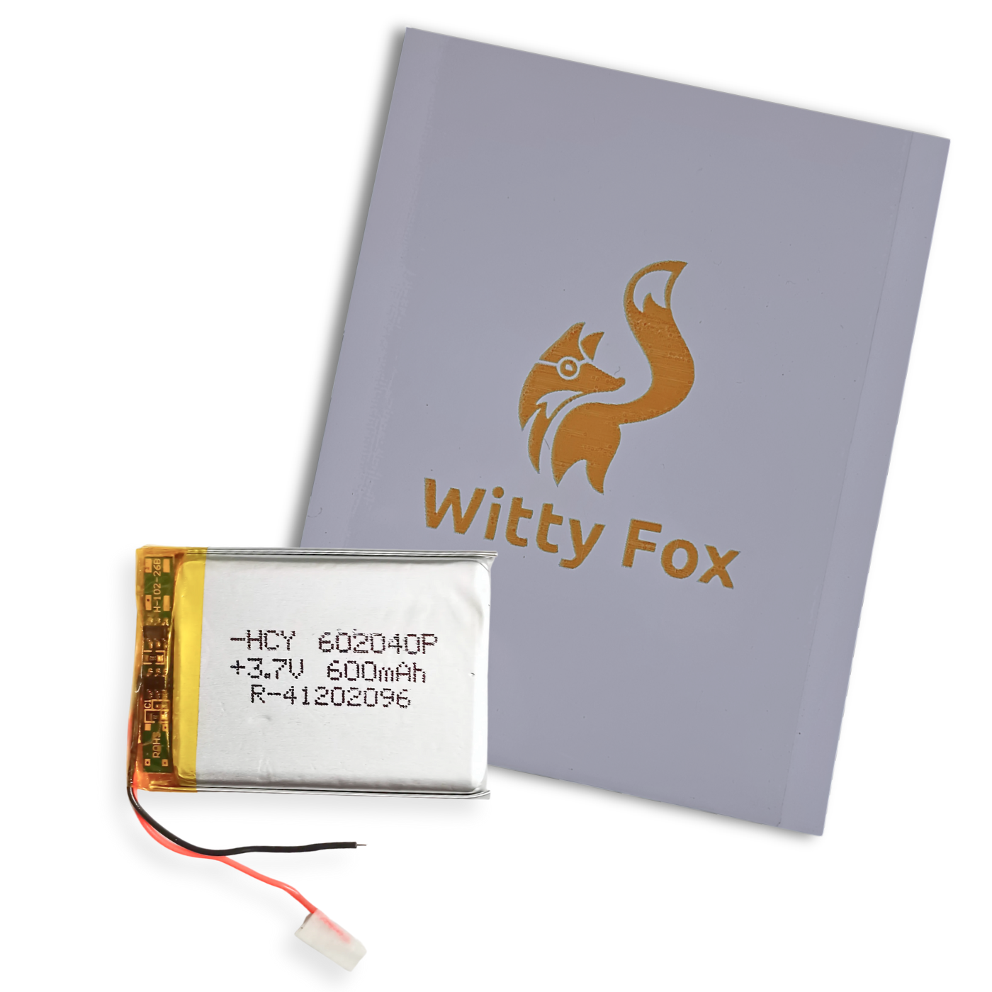Witty Fox 600mAh Rechargeable 3.7v Lithium Polymer Battery