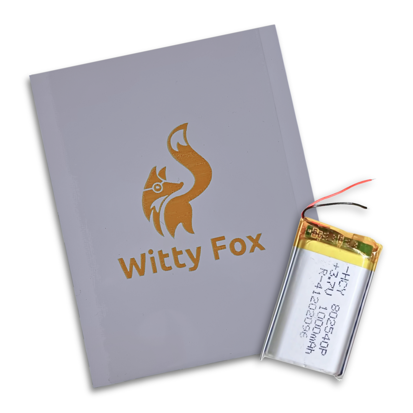 Witty Fox 1000mAh Rechargeable 3.7v Lithium Polymer Battery
