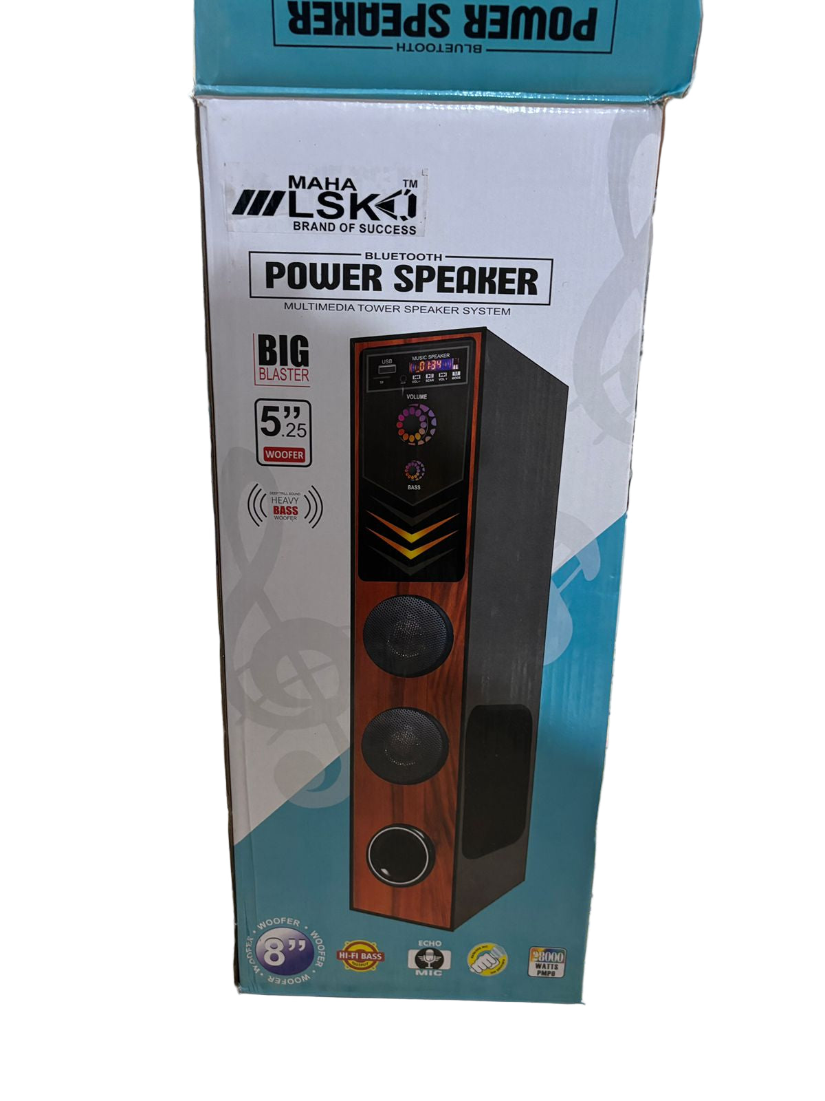 Maha LSK BIG BLASTER Bluetooth Power Speaker - Multimedia Tower with Hi-Fi Bass and Dynamic RGB Lights