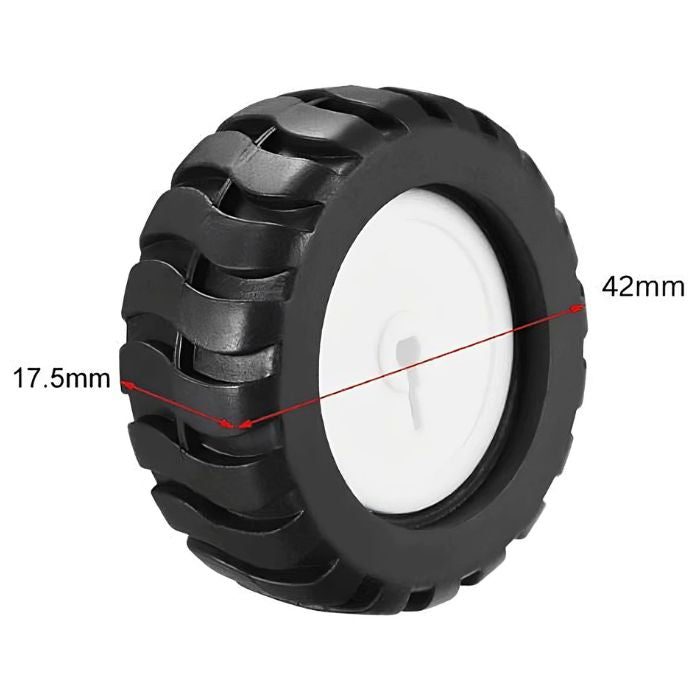 43mm Rubber Wheel Tyre for N20 Gear Motor