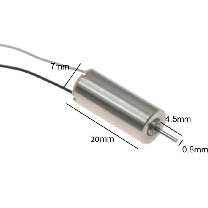 Micro Coreless Motor with propeller(7x20) - 4 Pieces