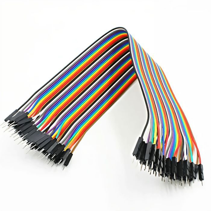 Male to Male Jumper Wires (20cm) 40pcs – Durable M2M jumper wires for breadboards. Electronic Components - Robocraze