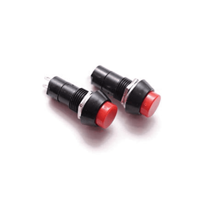 Red PBS-11B 2PIN 12mm No Lock Push Button Momentary Switch 3A 250V