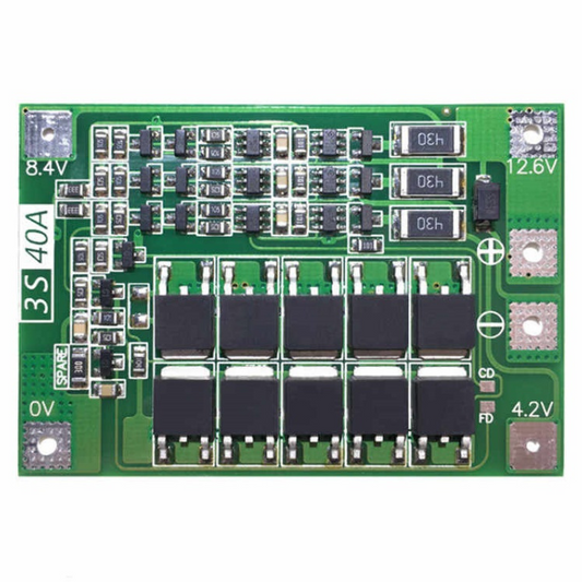 3 Series 40A 11.1V 12.6V 18650 Lithium Battery Protection Board with Balance