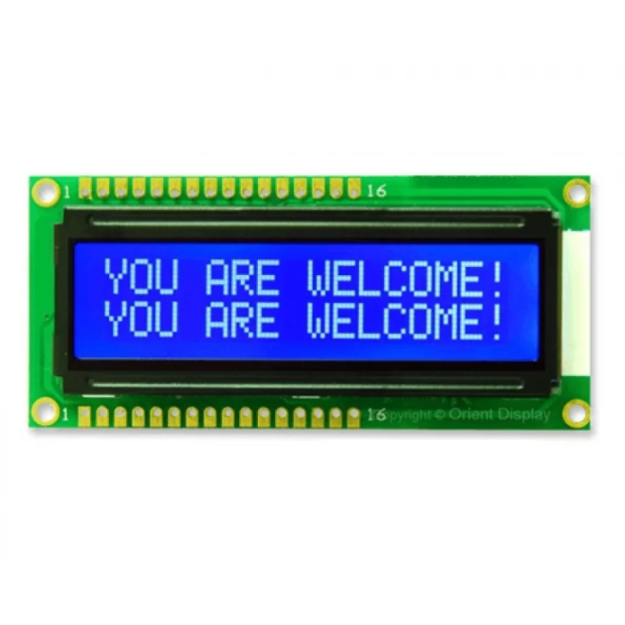 16x2 LCD (Blue) - 16x2 blue LCD display for microcontroller & DIY projects. -Arduino LCD Display -Robocraze