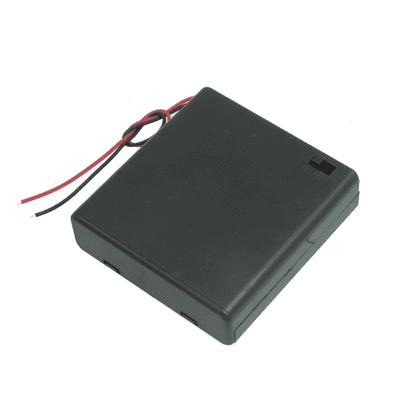 4 x 1.5V AA battery holder with cover and On/Off Switch