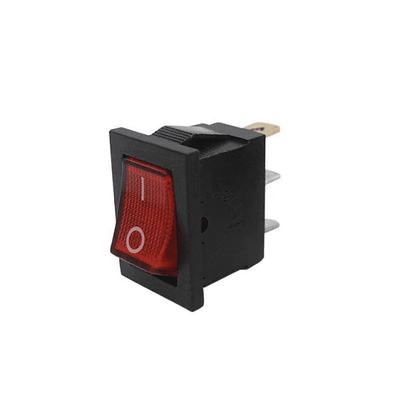 Rocker switch 6A 250V SPDT 3 PIN Red LED