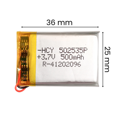 Witty Fox 3.7V 500mAh Rechargeable LiPo Battery