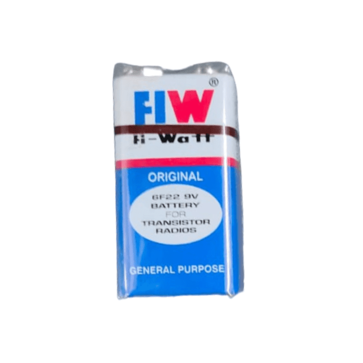 FIW 6F22 9V Battery with Connector