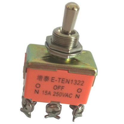 DPDT 6 Pin Toggle Switch ON-OFF-ON (15A 250V)
