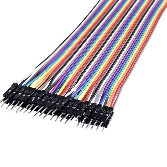 Male to Male Jumper Wires (20cm) 40pcs – Durable M2M jumper wires for breadboards. Electronic Components - Robocraze
