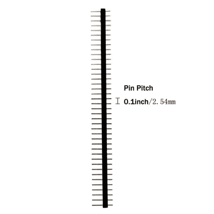 40x1 Pin 2.54mm Single Row Straight Male Pin Header Strip (Pack of 50)