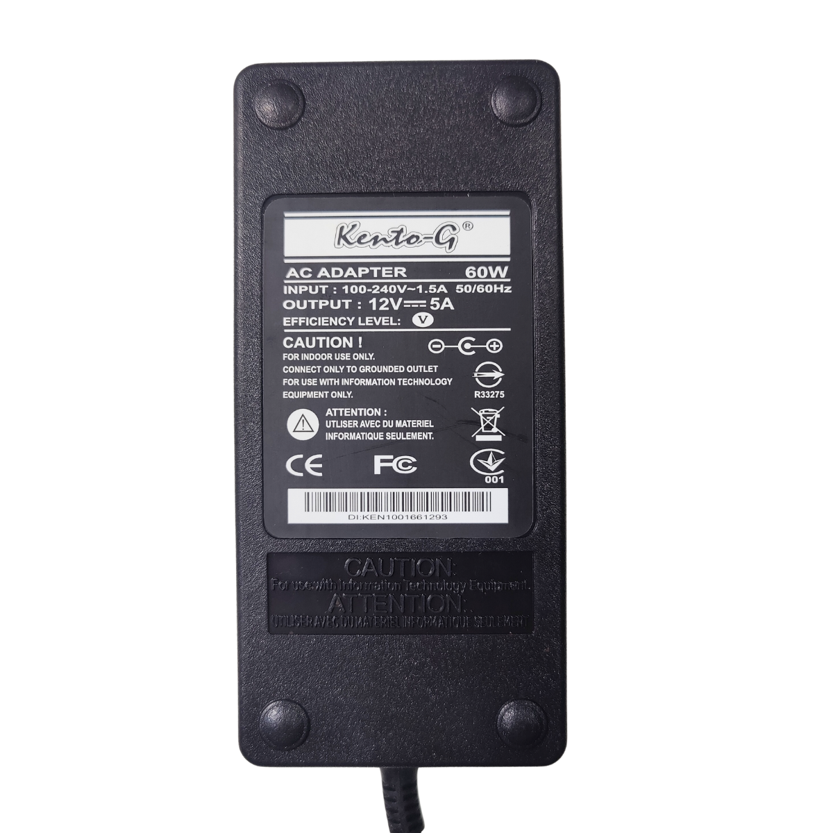 MAHA LSK-G 12V Power Adapter 5A 60W with 5.5mm DC Plug Standard AC to DC Power Supply