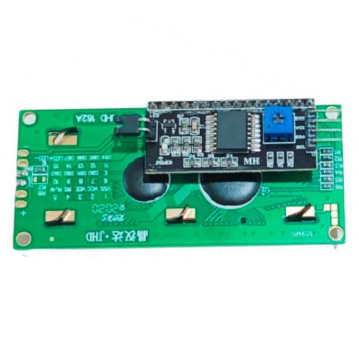 16x2 Green LCD with Soldered I2C – 16x2 green LCD with I2C for Arduino & Raspberry Pi - LCD Display - Robocraze