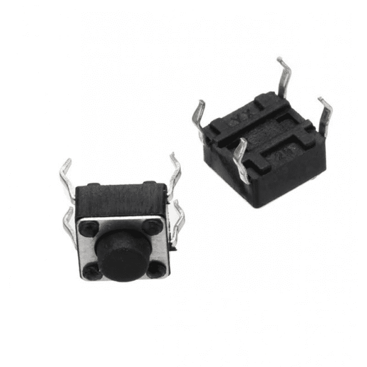 Lsk Button 4-Pins DIP Momentary Square Tactile Push Button Switch 10 Pieces - 6x6 ...