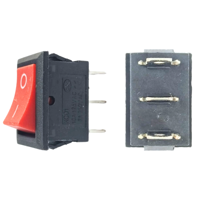 6 A 250V 3 pin SPDT ON-OFF Rocker Switch (JL MRS 102 BK)