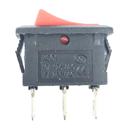 6 A 250V 3 pin SPDT ON-OFF Rocker Switch (JL MRS 102 BK)