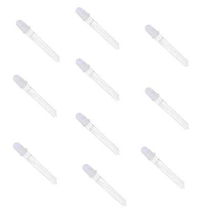 5mm RGB LED Common Cathode Diffuse (Pack of 10)
