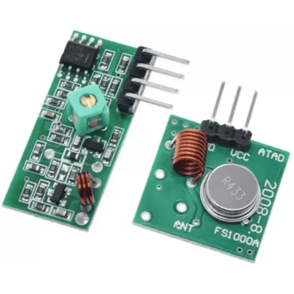 RF Wireless Module Pair (433MHZ) - 433MHz RF transmitter-receiver module for wireless data transmission. -Robocraze