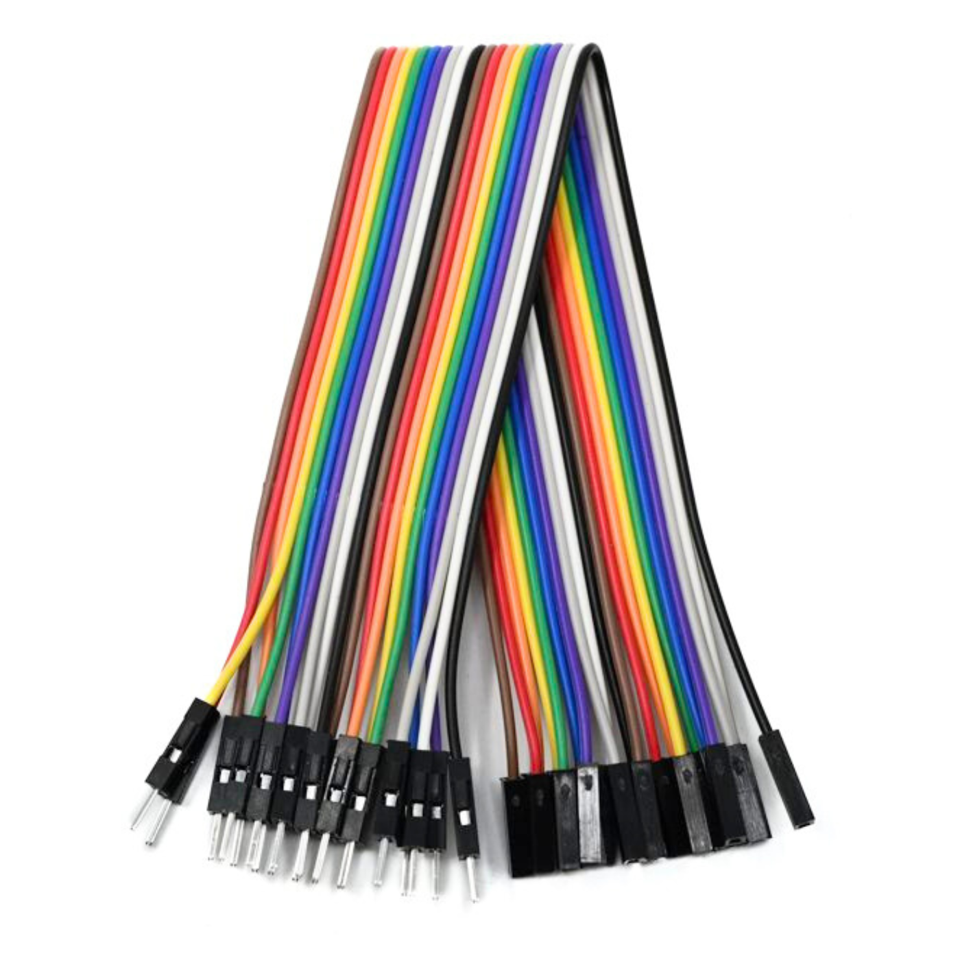 Male to Female Jumper Wires (20cm) (20pcs) – Essential jumper wires for projects. Electronic Components - Robocraze