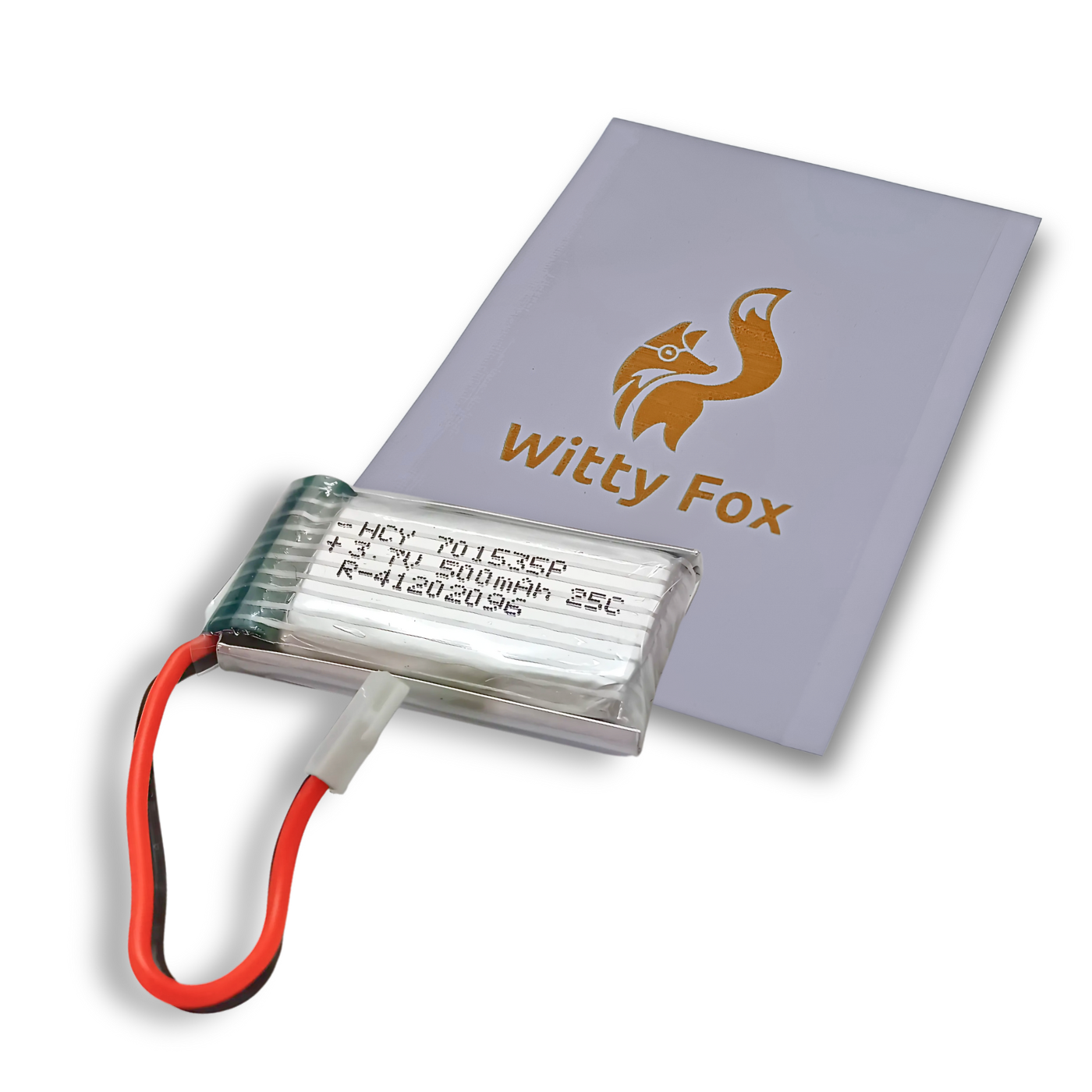 Witty Fox 500mAh Rechargeable 3.7v LiPo Battery with Connector