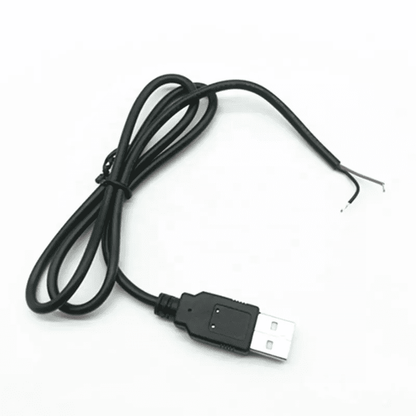 One-Sided Micro USB To USB Power Cable 2.0 2-Pin Wire (1 Meter)