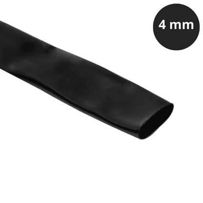 4mm Heat Shrink Tube Black - 1 Meter