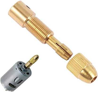 RS-555 Motor Drill Chuck 0.5-3MM Brass Mini Drill Chuck Set Compatible with Rotary Tools 5pcs Precision Collet for DIY PCB ABS Plastic Metal Drilling Rduino UNO Projects