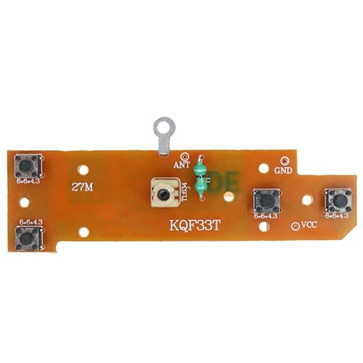 4CH RC Remote Control Transmitter & Receiver Kit | 27MHz Radio System with Antenna | Long Range DIY RC Toy Car, Boat & Truck Electronics (1 Pack)