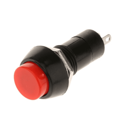 Red PBS-11B 2PIN 12mm No Lock Push Button Momentary Switch 3A 250V