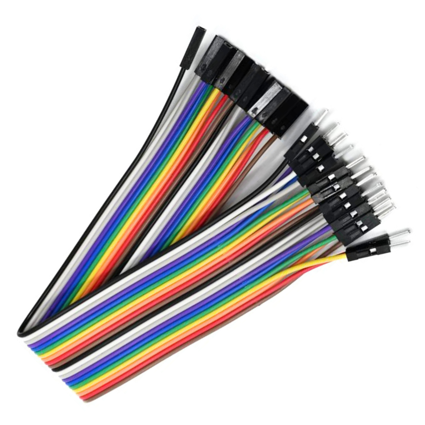 Male to Female Jumper Wires (20cm) (20pcs) – Essential jumper wires for projects. Electronic Components - Robocraze