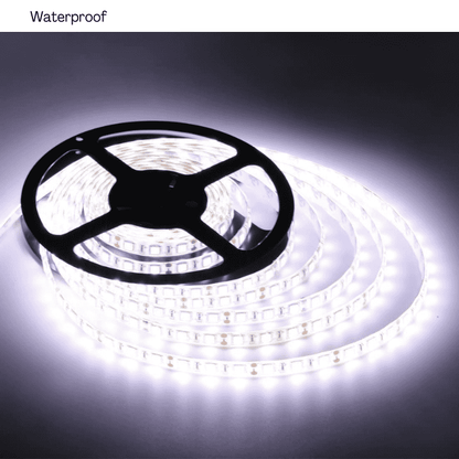 12V Cold White 5050 SMD LED Strip Flexible 5M/Roll Waterproof (5 Meter)