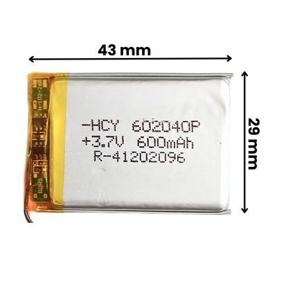 Witty Fox 600mAh Rechargeable 3.7v Lithium Polymer Battery