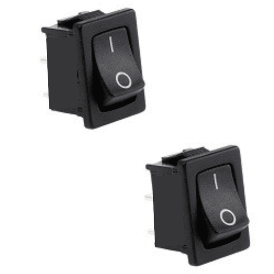 2 Pin Mini On-Off SPST Rocker Switch (19 x 13mm) - Pack of 2