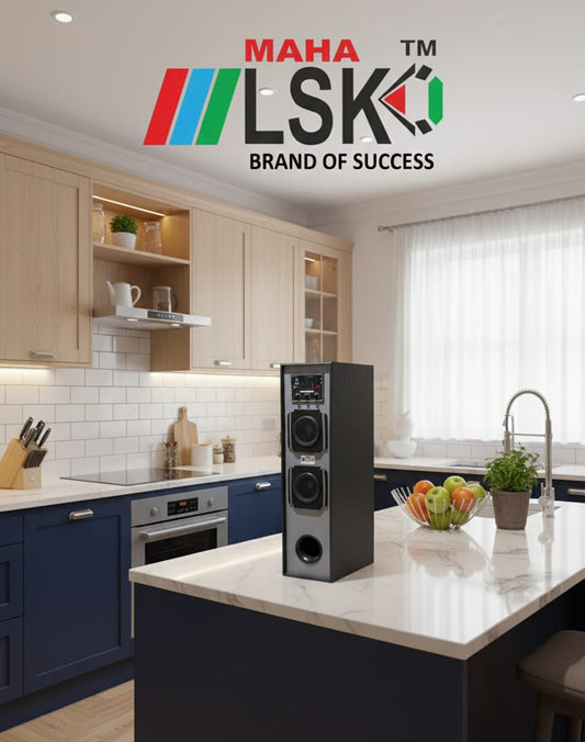 LSK Multimedia DJ Tower Speaker with TWS, Disco LED Lights, Bluetooth & Wireless Mic Support