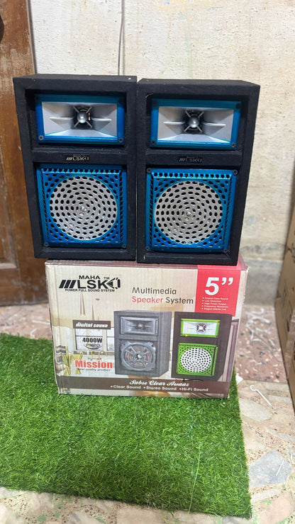 MAHA LSK BIG BLASTER Tower Speaker with Dual 5" Woofers, 28000W PMPO & HEAVY BASS