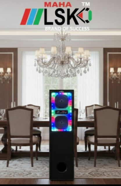LSK Multimedia Speaker System with Dynamic RGB Lighting and Complete Remote Control
