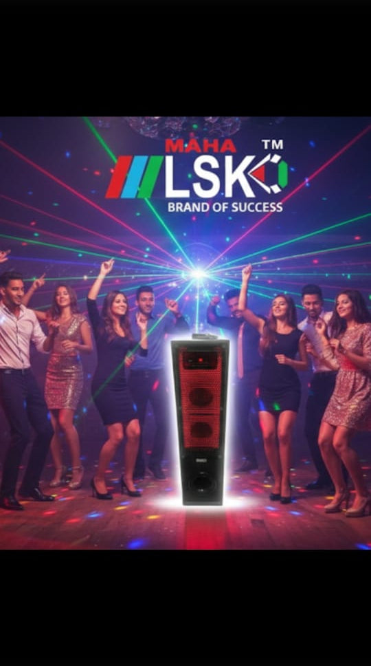 Maha LSK PUNCH Tower Speaker - 8" Hi-Fi Bass, Karaoke Ready with ECHO, & Power Sound