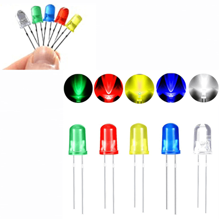 Led Combo (R-G-Y-B-W) 5mm 10pcs each