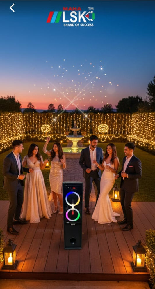 Maha LSK "WILD FIRE CHIRAG" Multimedia Tower Speaker - 8" Woofer, TWS, & 35000W PMPO