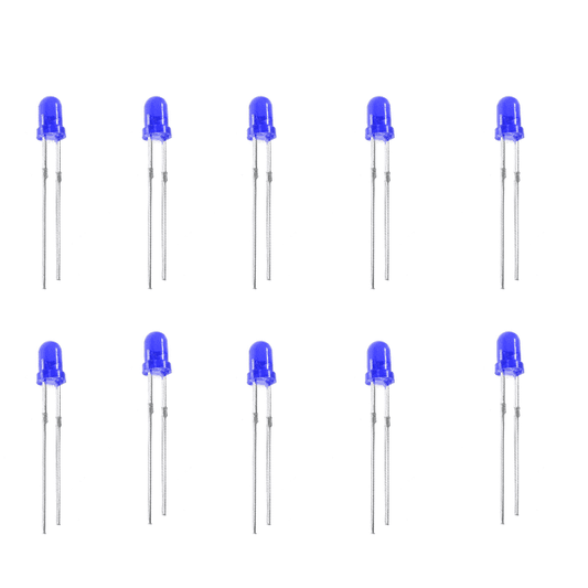 3mm DIP Diffused Blue Led (Pack of 10)