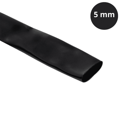 5mm Heat Shrink Tube Black - 1 Meter