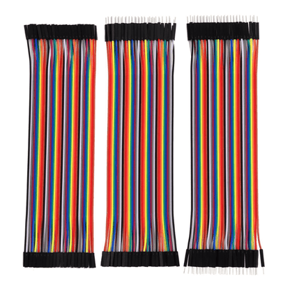 Jumper Wire Set - M2M, M2F, F2F (40 pcs each) – Ideal for Arduino & prototyping. Electronic Components - Robocraze