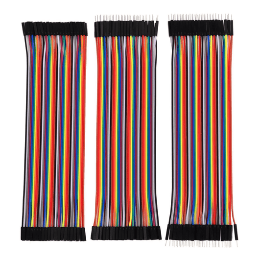 Jumper Wire Set - M2M, M2F, F2F (40 pcs each) – Ideal for Arduino & prototyping. Electronic Components - Robocraze