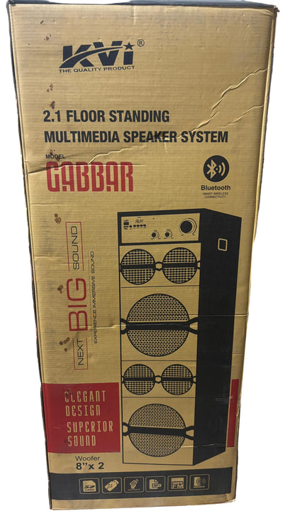 MAHA LSK GABBAR 2.1 Hi-Fi Floor Standing Multimedia Speaker System with Dual 8" Woofers and RGB Lights