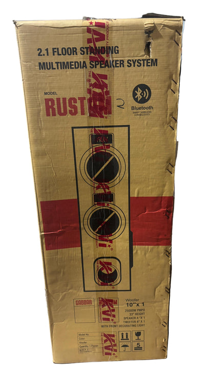 MAHA LSK GABBAR 2.1 Hi-Fi Floor Standing Multimedia Speaker System with Dual 8" Woofers and RGB Lights