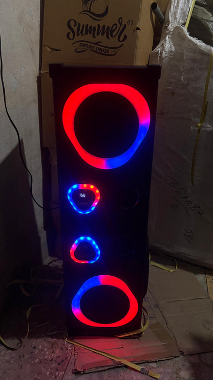 MAHA LSK GABBAR 2.1 Hi-Fi Floor Standing Multimedia Speaker System with Dual 8" Woofers and RGB Lights