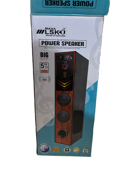 Maha LSK BIG BLASTER Bluetooth Power Speaker - Multimedia Tower with Hi-Fi Bass and Dynamic RGB Lights